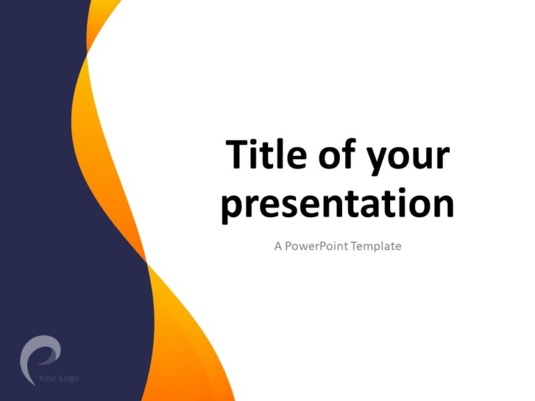 Free Modern Business PowerPoint Template - Title Slide (Cover)