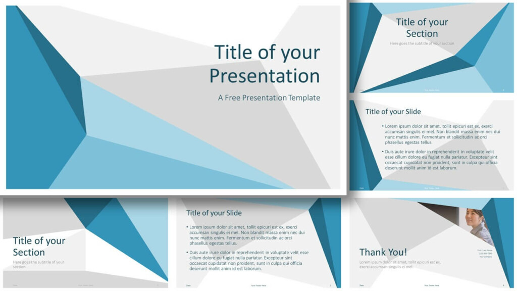Free Abstract Origami Template for Google Slides and PowerPoint