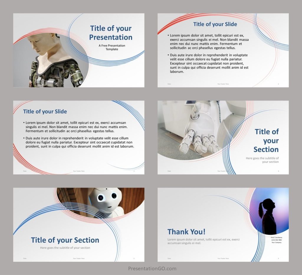 Arcs PowerPoint Template - Example with Photos