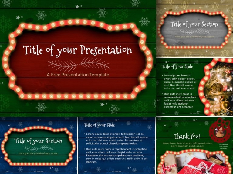 Free Christmas Frames Template for PowerPoint and Google Slides