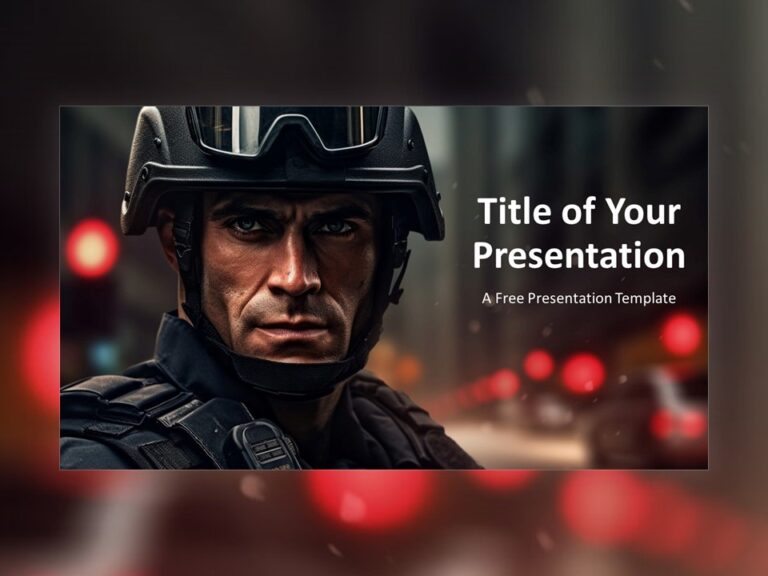 Featured preview of the SWAT Template highlighting the cover slide for PowerPoint presentations.