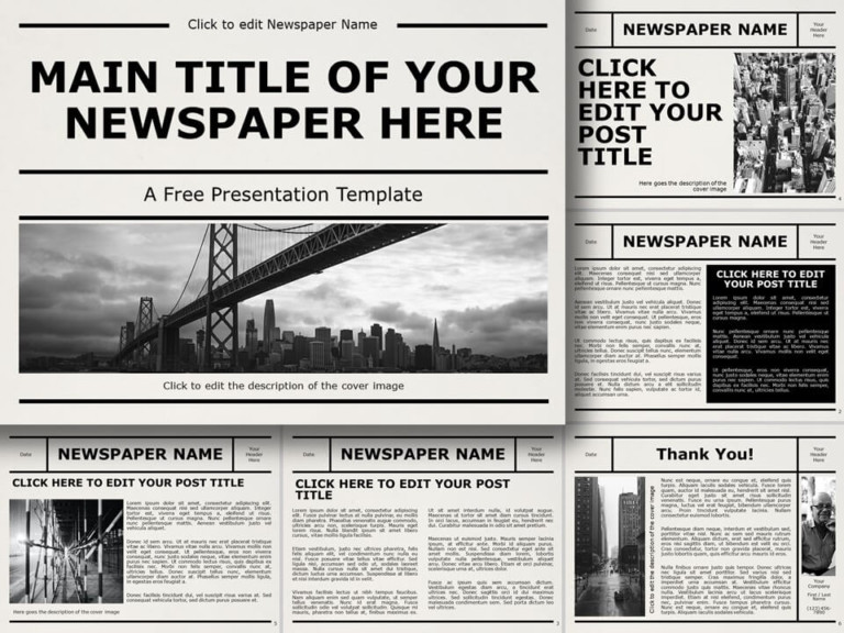 Free NEWSPAPER Template for PowerPoint and Google Slides
