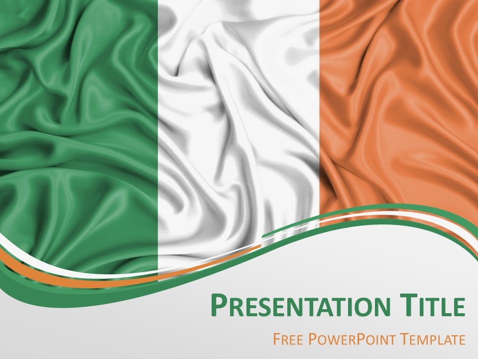 Free Flag of Ireland PowerPoint Template