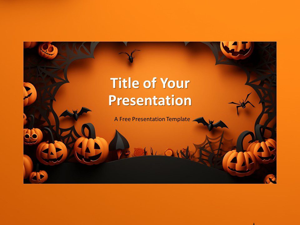 Featured image showcasing a preview of the Spooky Night Halloween Template designed for PowerPoint presentations.