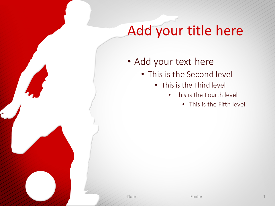 Soccer PowerPoint Template Red