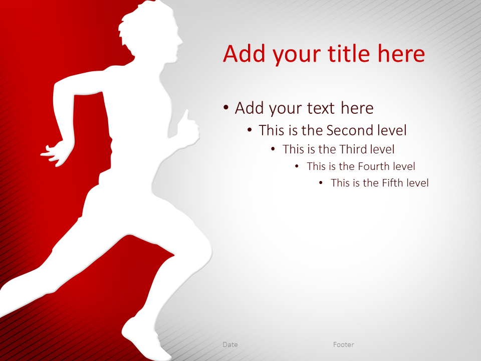 Running PowerPoint Template Red
