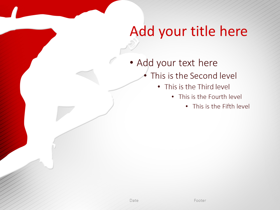 Football PowerPoint Template Red