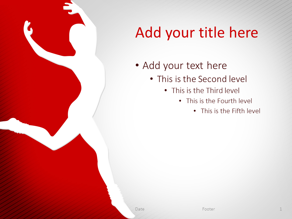 Dance PowerPoint Template Red