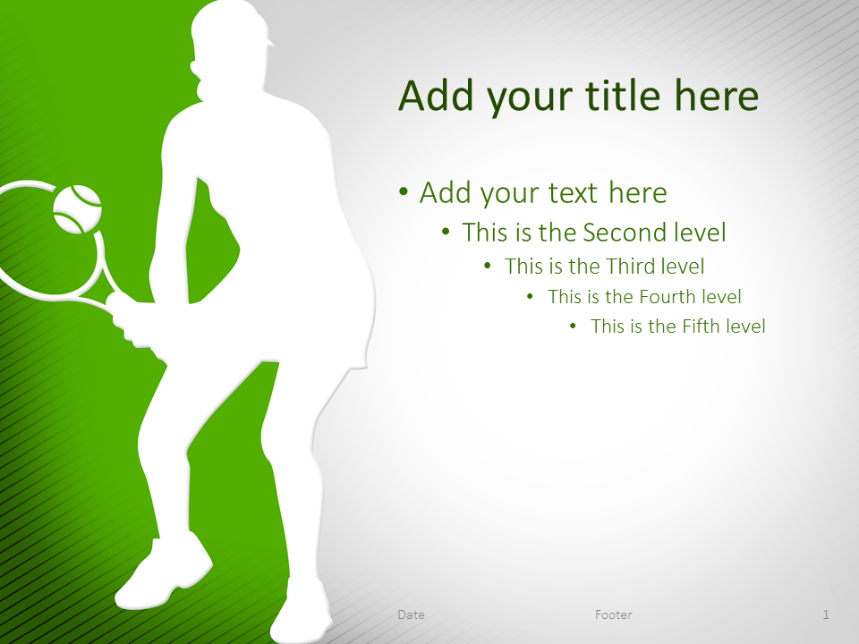 Tennis PowerPoint Template Green