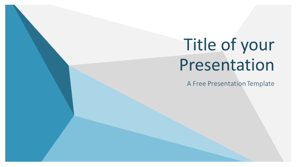 Free Abstract Origami Template for Google Slides - Cover Slide