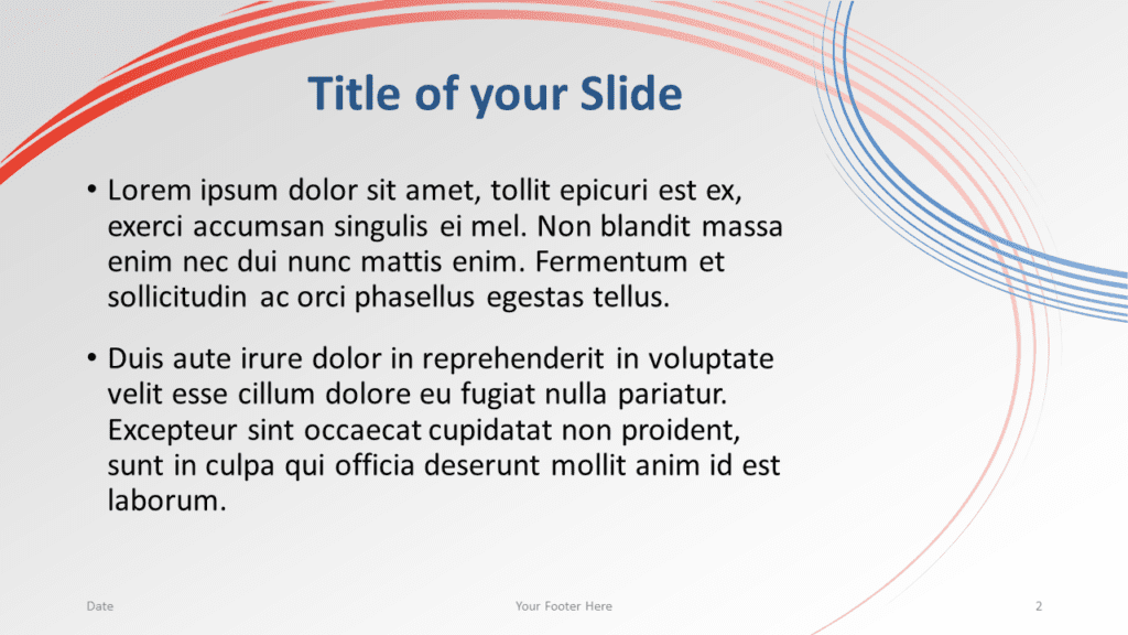 Free Arcs Template for Google Slides – Title and Content Slide (Variant 1)