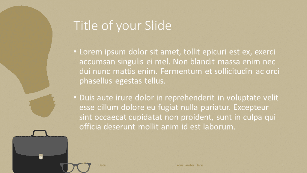 Free BUSINESS Template for Google Slides – Title and Content Slide (Variant 2)