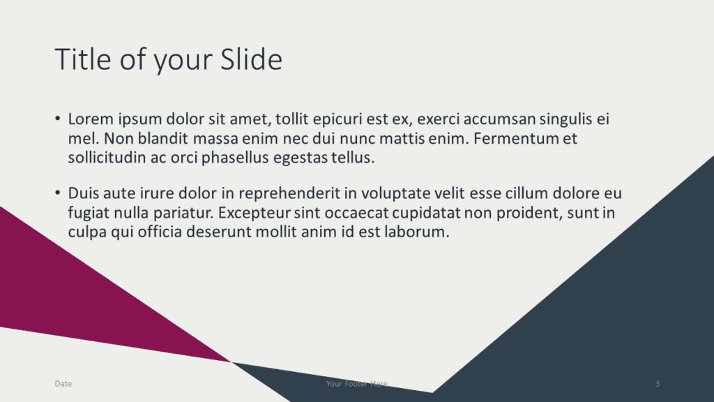 Free Irregular Polygons Template for Google Slides – Title and Content Slide (Variant 2)