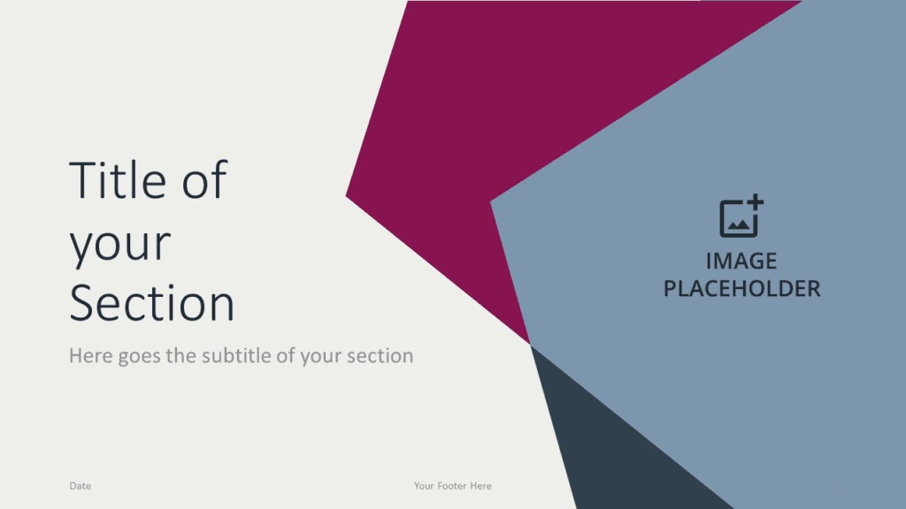 Free Irregular Polygons Template for Google Slides – Section Slide (Variant 2)