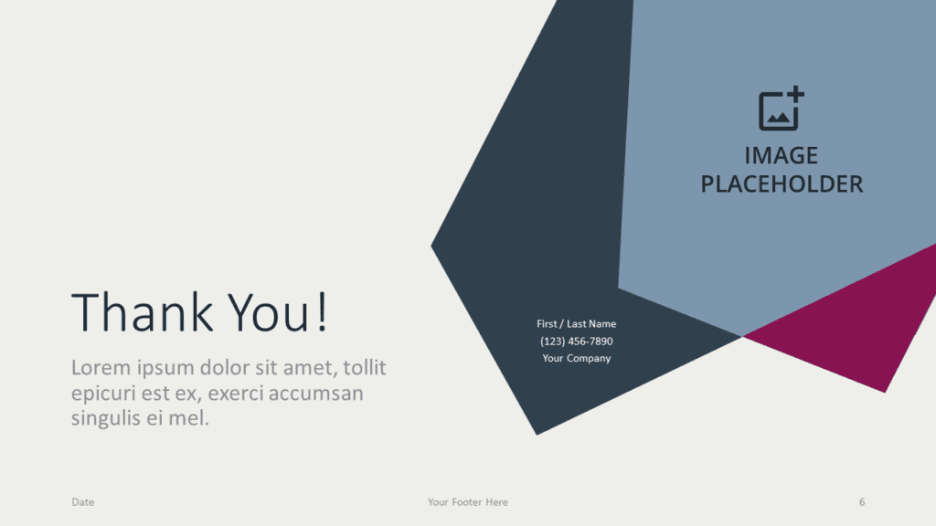 Free Irregular Polygons Template for Google Slides - Closing / Thank you