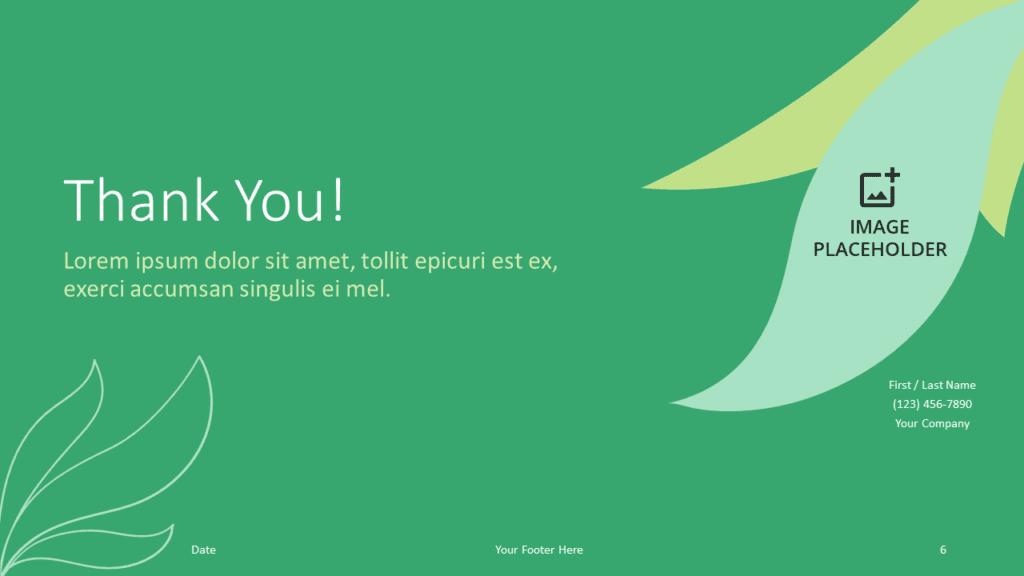 Free Tropical Leaves Template for Google Slides - Closing / Thank you
