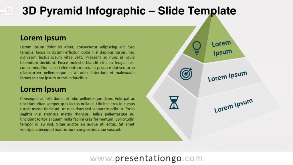 Free 3D Top Pyramid Infographic for PowerPoint and Google Slides