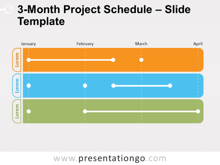 Free 3-Month Project Schedule Table for PowerPoint