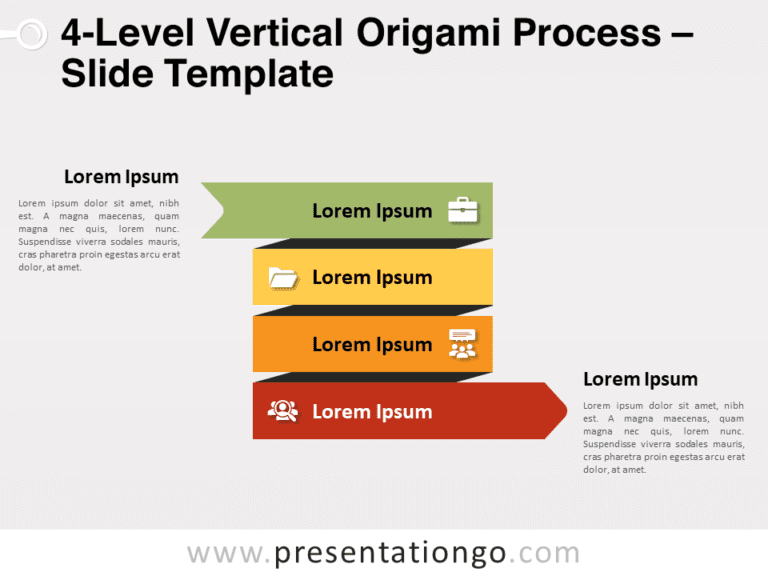 Free 4-Level Vertical Origami Process for PowerPoint