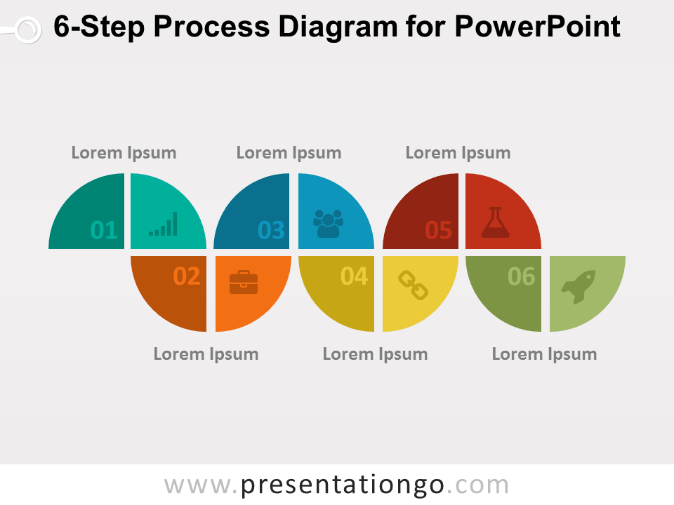 6-Step Process Diagram for PowerPoint
