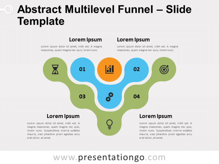 Free Abstract Multilevel Funnel Diagram for PowerPoint and Google Slides