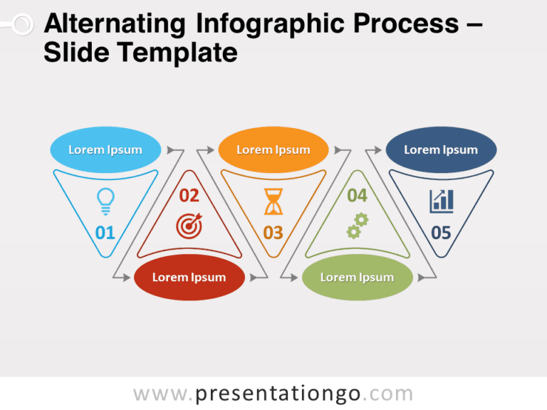 Free Alternating Infographic Process for PowerPoint