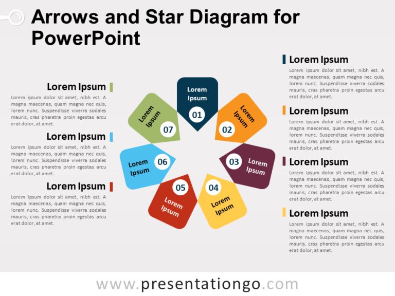 Free Arrows and Star Diagram for PowerPoint