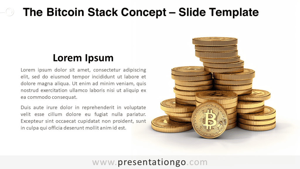 Free Bitcoin Stack Concept for PowerPoint and Google Slides