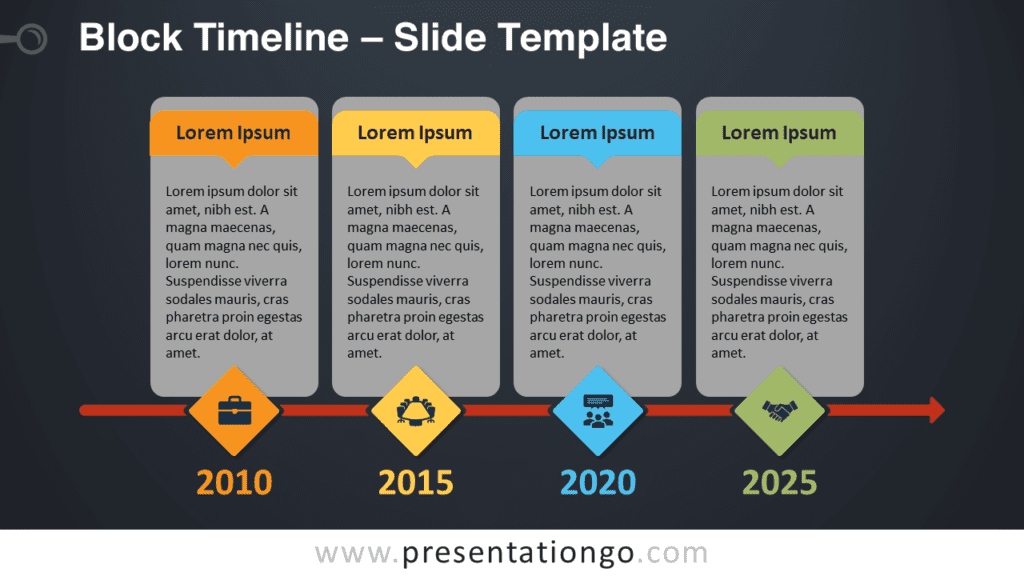 Free Block Timeline Graphics for PowerPoint and Google Slides