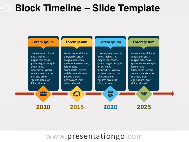 Free Block Timeline for PowerPoint