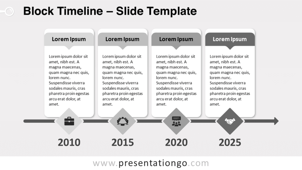 Free Block Timeline Table for PowerPoint and Google Slides