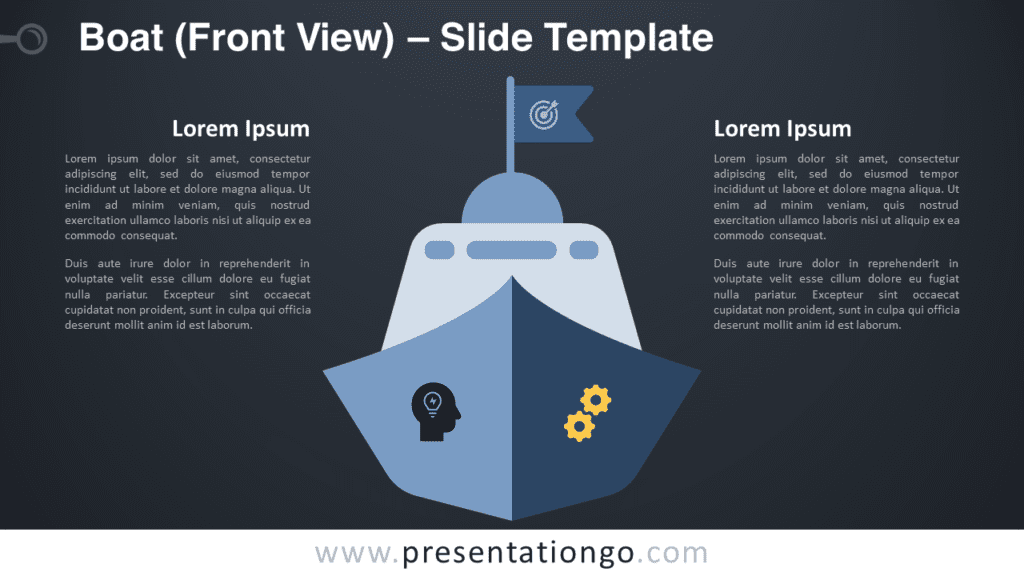 Free Boat (Front View) Graphics for PowerPoint and Google Slides
