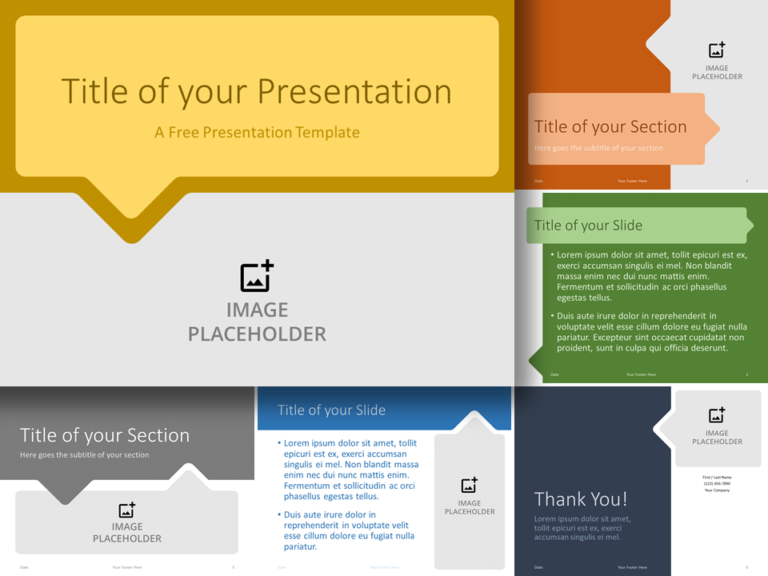 Plantilla Gratis de Burbujas de Diálogo Para PowerPoint Y Google Slides