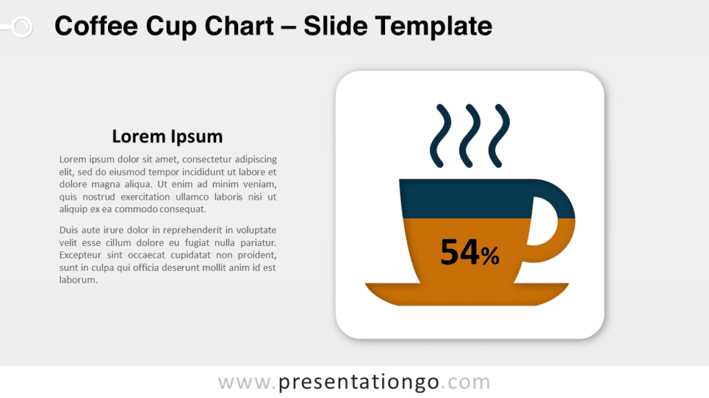 Free Coffee Cup Chart Inforaphics for PowerPoint and Google Slides