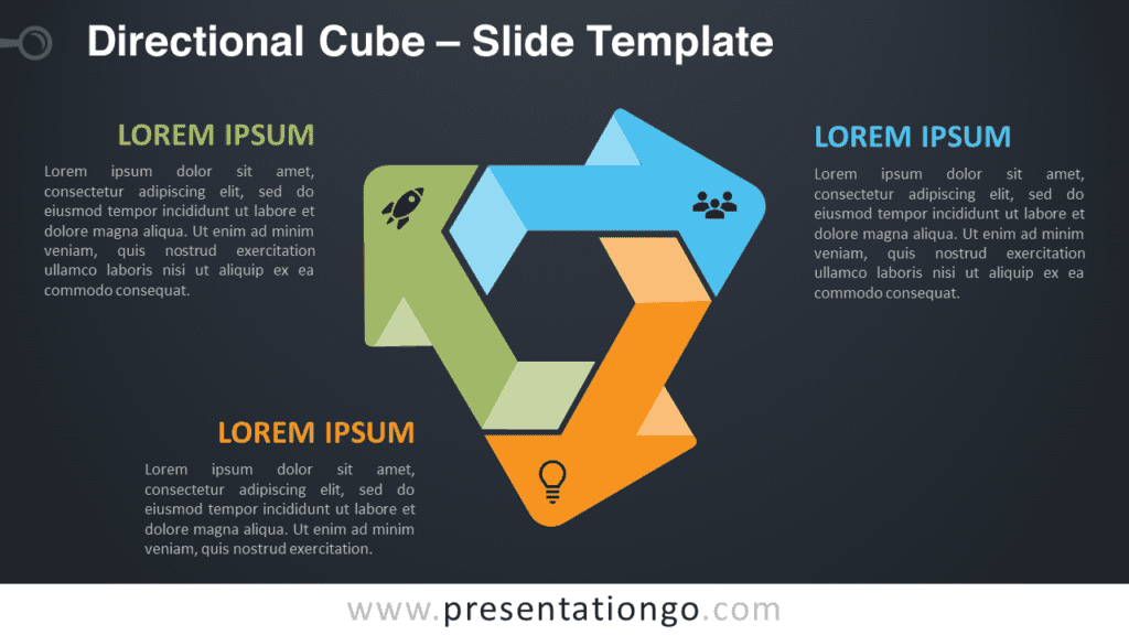 Free Directional Cube Graphics for PowerPoint and Google Slides