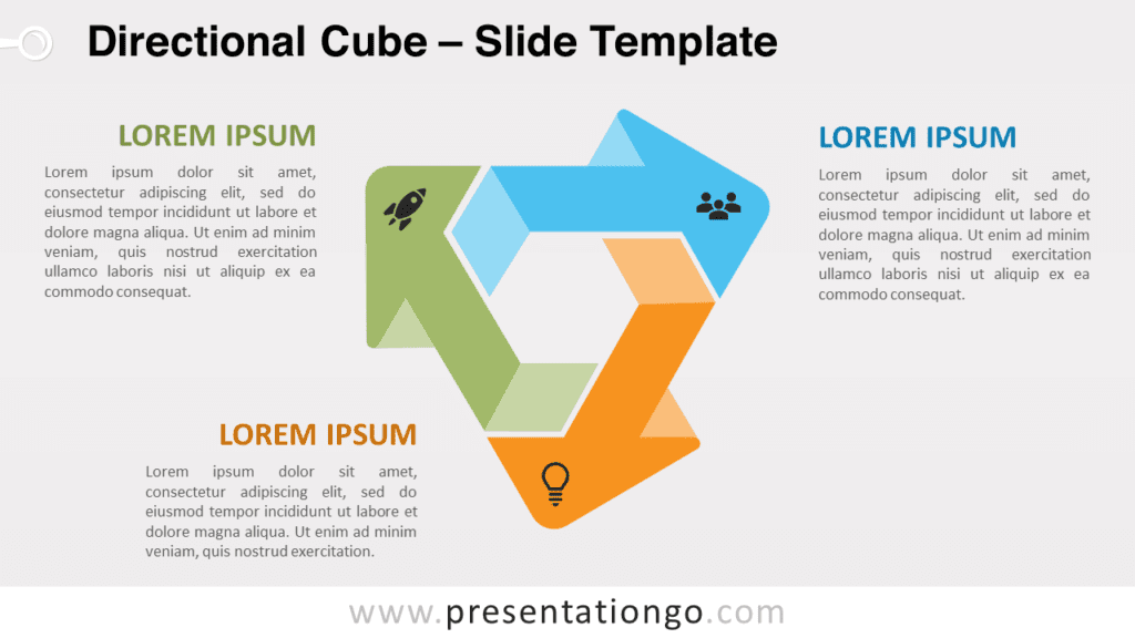Free Directional Cube for PowerPoint and Google Slides