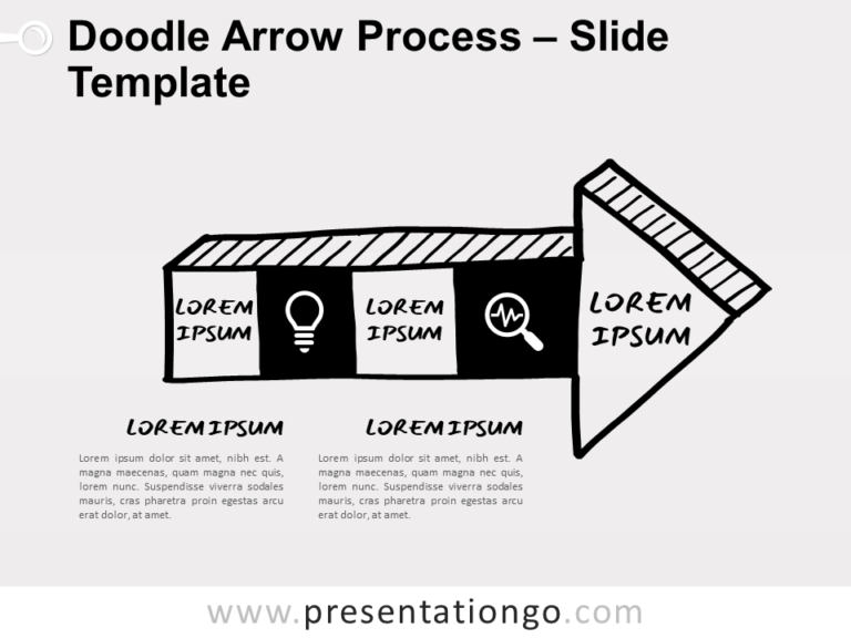 Free Doodle Arrow Process for PowerPoint