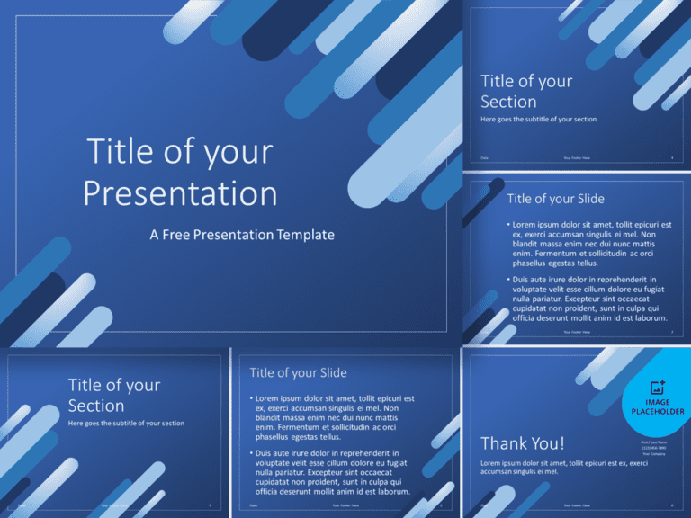 Free Dynamic Blue Gradient Template for PowerPoint and Google Slides