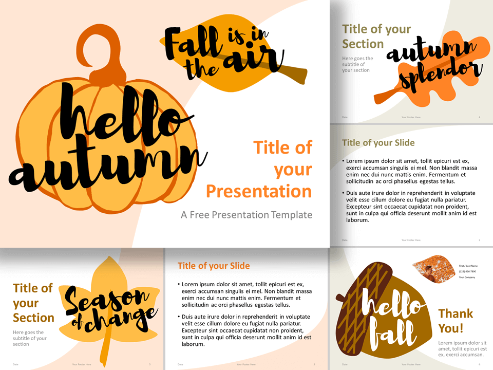 Free Fall Template for PowerPoint and Google Slides