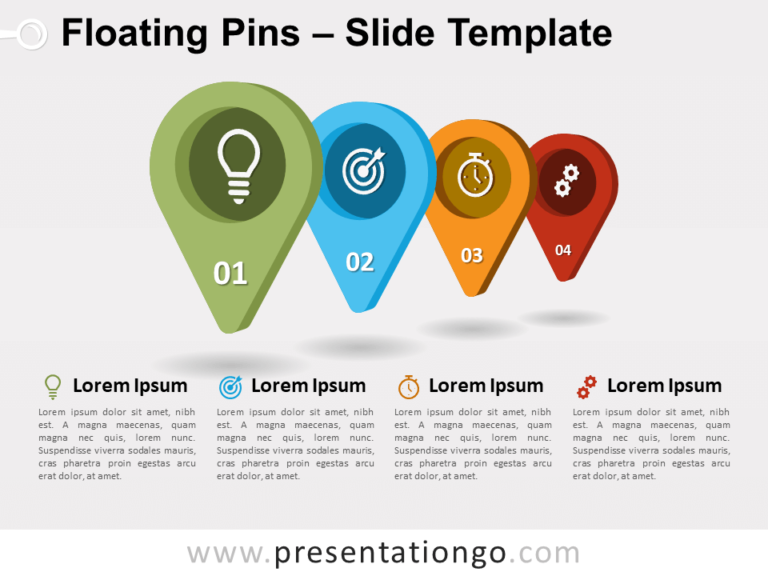 Free Floating Pins for PowerPoint