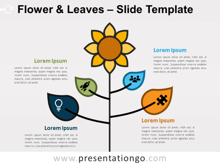 Free Flower & Leaves for PowerPoint