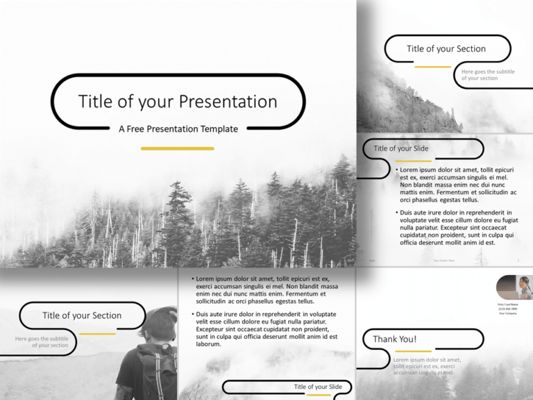 Free Foggy Forest Template for PowerPoint and Google Slides