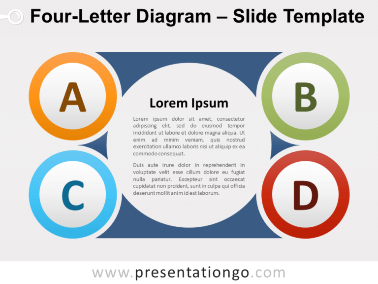 Free Four-Letter Diagram for PowerPoint