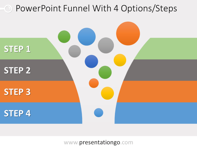 Free 4 Stage Funnel Graphics for PowerPoint