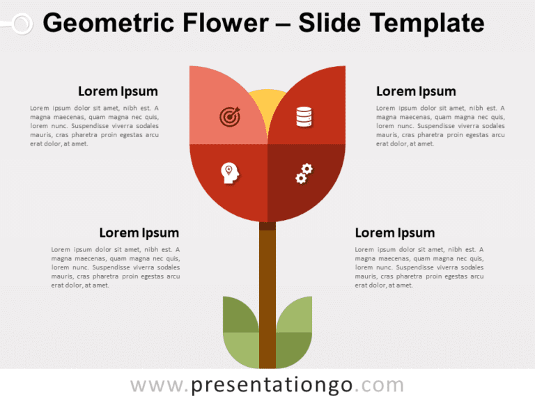 Free Geometric Flower for PowerPoint