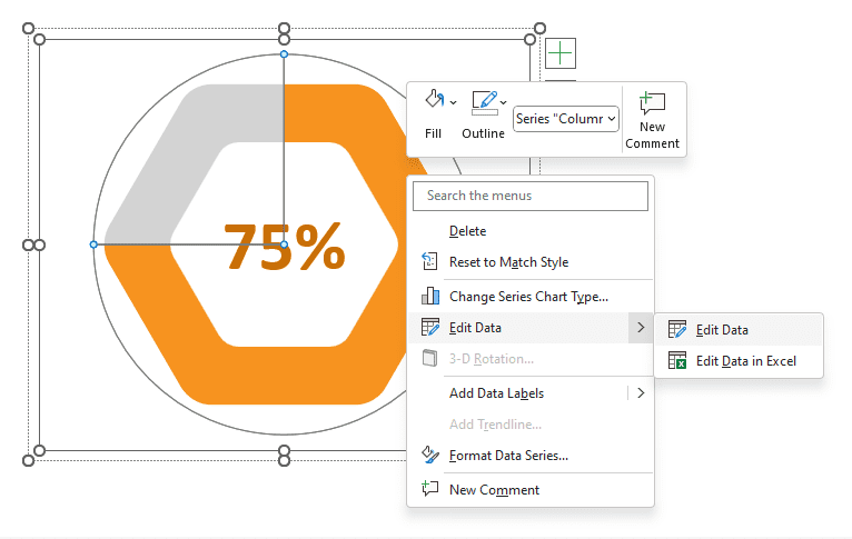 How to edit data in PowerPoint for the Hexadonut Chart PowerPoint (Instructions)