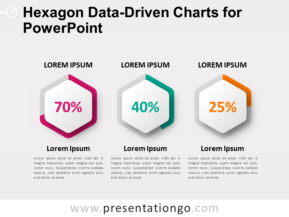 Free Hexagon Data-Driven Charts for PowerPoint