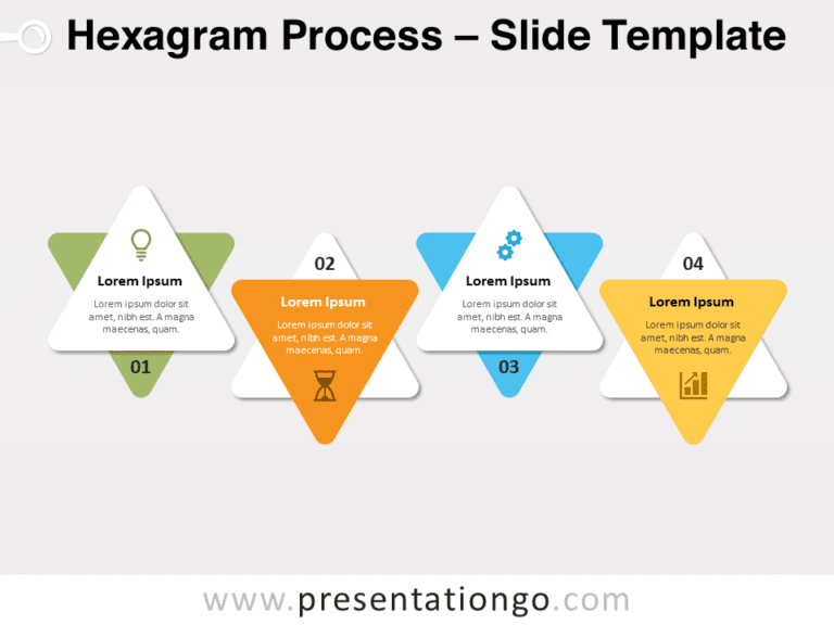 Free Hexagram Process for PowerPoint