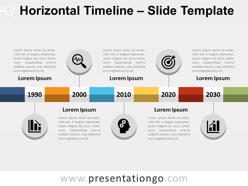 Free Horizontal Timeline PowerPoint Template
