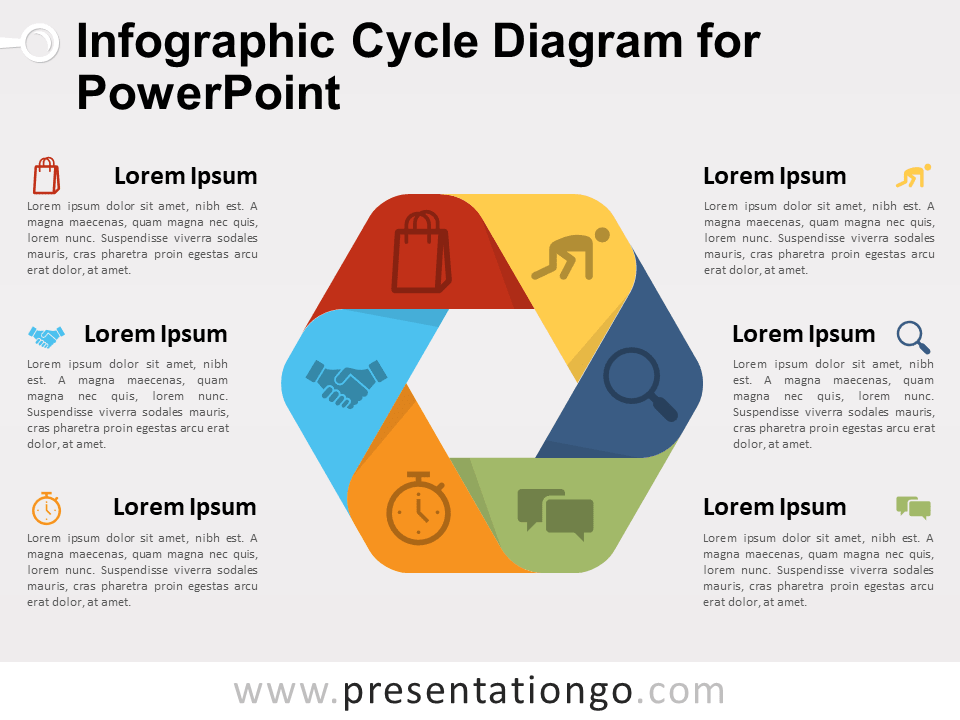 Free Infographic Cycle Diagram for PowerPoint